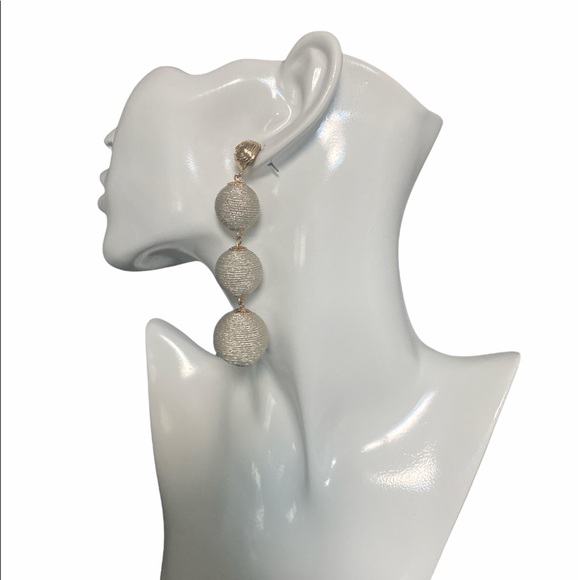 Design Lab Silver Balls drop earring🧩 - Picture 2 of 7